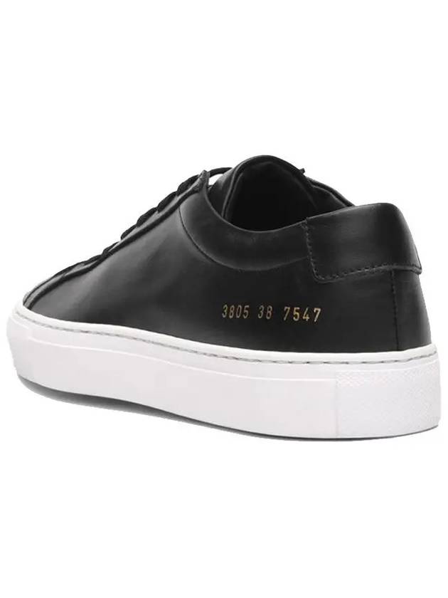 Achilles White Sole Low Top Sneakers Black - COMMON PROJECTS - BALAAN 4