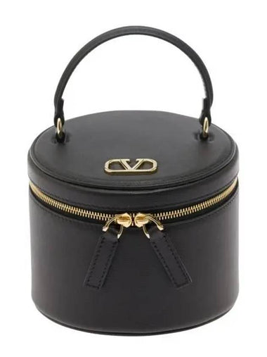 V Logo Signature Mini Jewelry Pouch Bag Black - VALENTINO - BALAAN 1