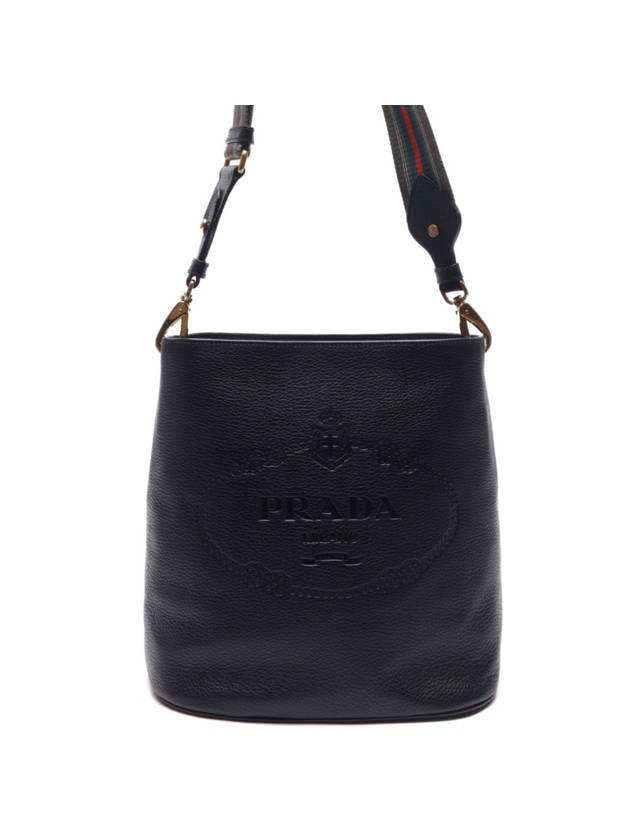 Vitello Phoenix Shoulder Bag Black - PRADA - BALAAN 2