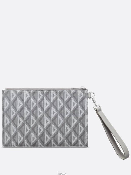 A5 Pouch Dior Gray Clutch Bag - DIOR - BALAAN 2