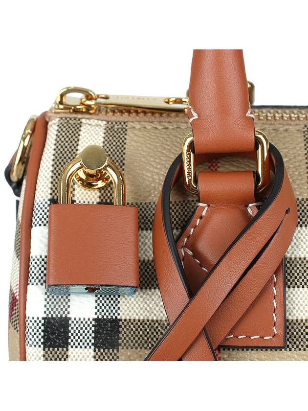 Check Bowling Tote Bag Mini 8071357 - BURBERRY - BALAAN 9