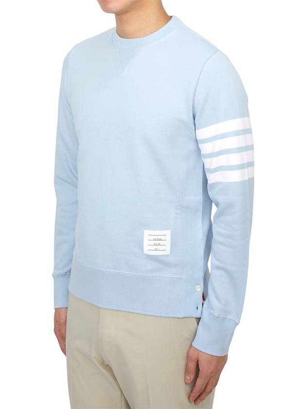 4 Bar Loopback Jersey Sweatshirt Blue - THOM BROWNE - BALAAN 3