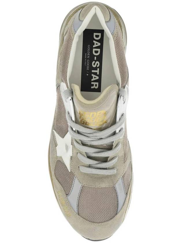 Mesh and Suede Dad-Star Sneakers White Dove Grey - GOLDEN GOOSE - BALAAN 5