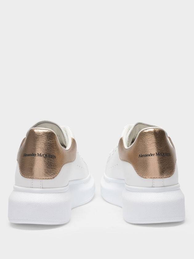 Oversized Low Top Sneakers White Rose Gold - ALEXANDER MCQUEEN - BALAAN 4