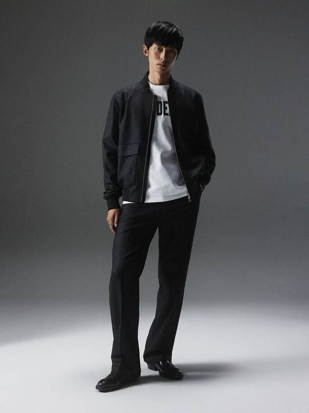 Thom Wool Twill Bomber Jacket Black - J.LINDEBERG - BALAAN 5