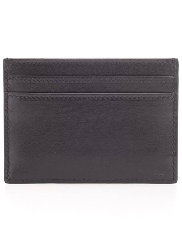 Monogram Card Case in Smooth Leather Black - SAINT LAURENT - BALAAN 4