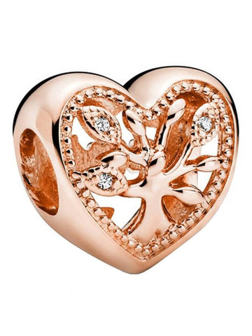 Openwork Family Tree Heart Charm Rose Gold - PANDORA - BALAAN 1