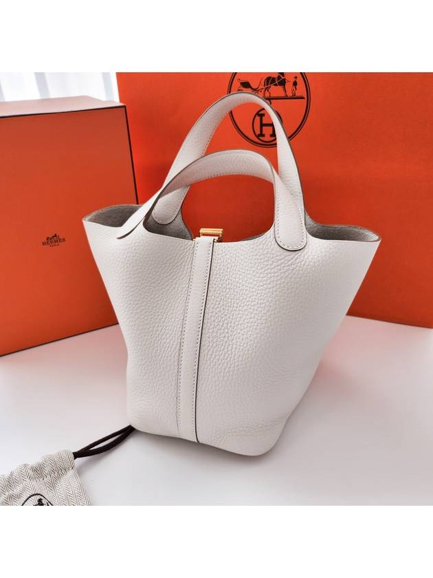 Picotin Lock 18 Tote Bag Etoupe - HERMES - BALAAN 3