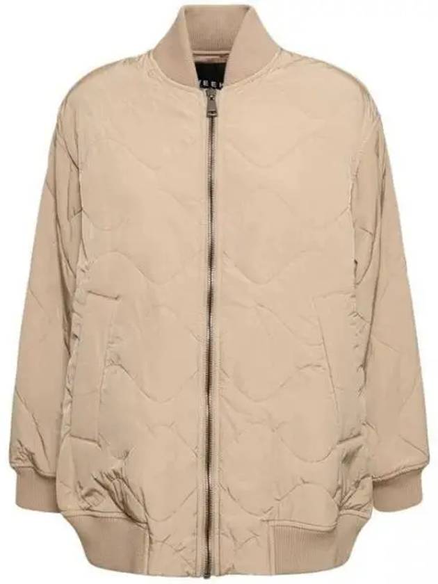 Norel Zipper Bomber Jacket Beige - MAX MARA - BALAAN 2