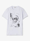 Skull Print Short Sleeve T-Shirt White - ALEXANDER MCQUEEN - BALAAN 2