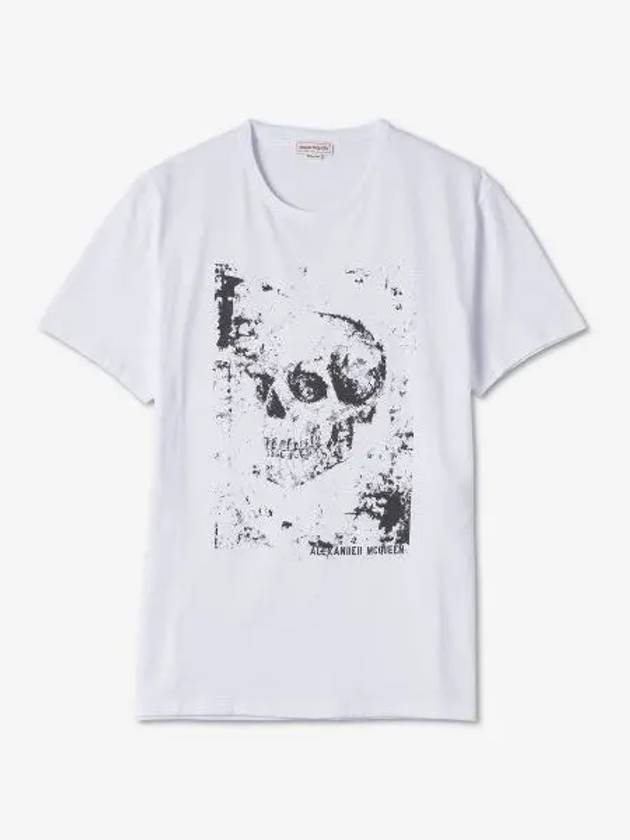 Skull Print Short Sleeve T-Shirt White - ALEXANDER MCQUEEN - BALAAN 2