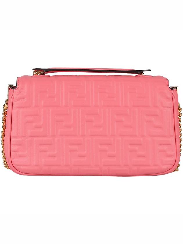 baguette emboss FF chain mini shoulder bag pink - FENDI - 7
