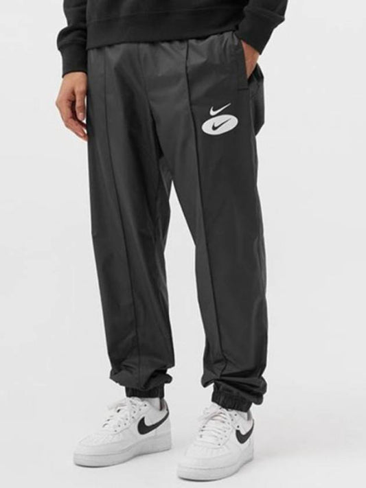 Double Swoosh Woven Track Pants Black - NIKE - BALAAN 2