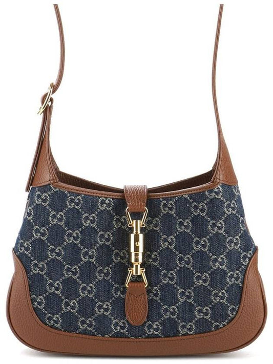 Jackie 1961 GG Jacquard Denim Shoulder Bag Blue - GUCCI - BALAAN 2