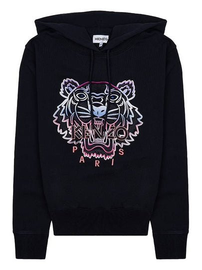 Tiger Logo Hoodie Black - KENZO - BALAAN 2