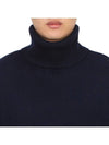 Walter Logo Merino Wool Turtleneck Dark Navy Blue - A.P.C. - BALAAN 6