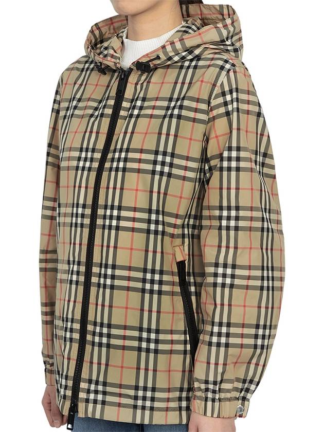 Check Hooded Jacket Archive Beige - BURBERRY - BALAAN 4