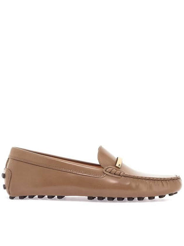 cappuccino leather driving moccasin - TOD'S - BALAAN 1