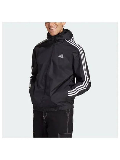 Essentials 3S Woven Regular Fit Windbreaker Black - ADIDAS - BALAAN 2