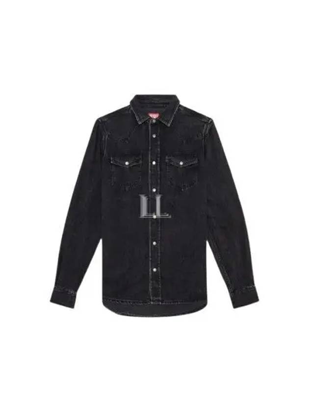 D-Vega Long Sleeve Shirt Black - DIESEL - BALAAN 2