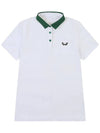 POLY SQUARE MESH GOLF T-SHIRT WHITE - WHITEBALL - BALAAN 2