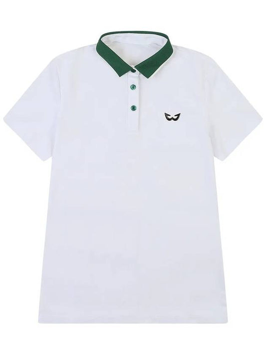 POLY SQUARE MESH GOLF T-SHIRT WHITE - WHITEBALL - BALAAN 2