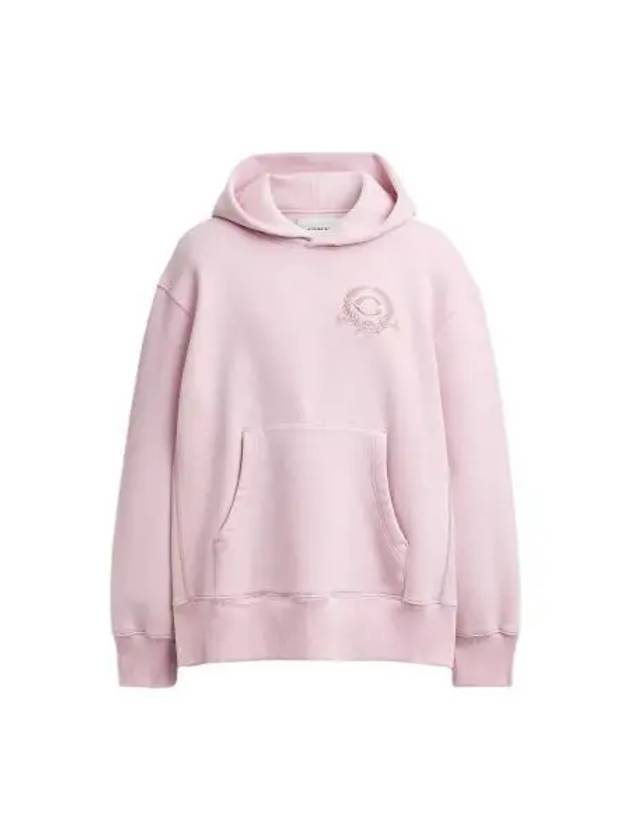 Oversized Signature Crest Hoodie Pink - COACH - BALAAN 2