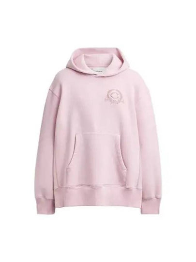 Oversized Signature Crest Hoodie Pink - COACH - BALAAN 2