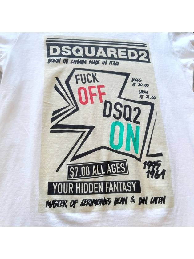 Men's S71GD0752 S22507 100 Logo Print TShirt - DSQUARED2 - BALAAN 3