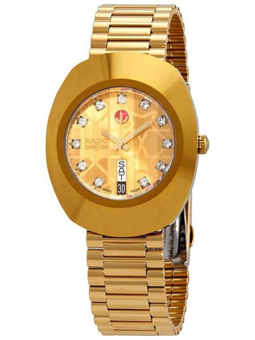 Rado The Original Automatic Gold Dial Yellow Gold PVD Men's Watch R12413503 - RADO - BALAAN 1