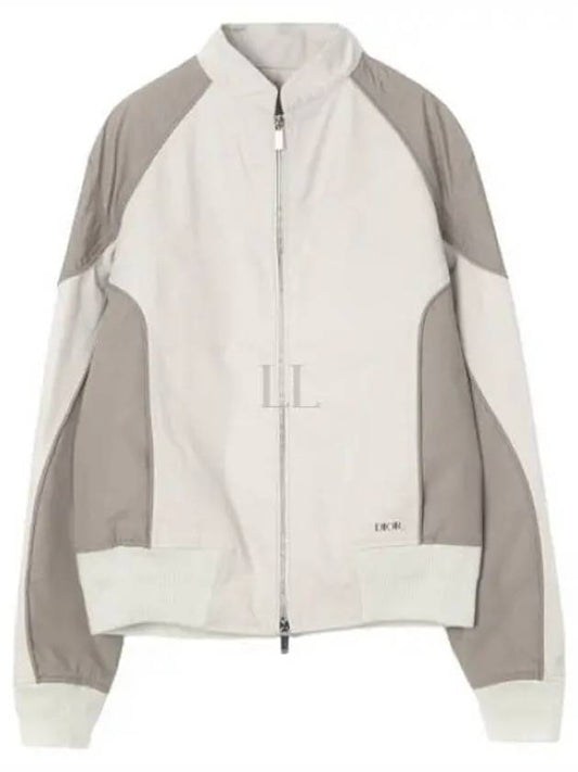 Cotton Canvas Bomber Jacket Beige - DIOR - BALAAN 2