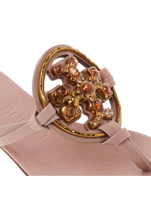 Jeweled Miller Flip Flop Sandals Pink - TORY BURCH - BALAAN 9