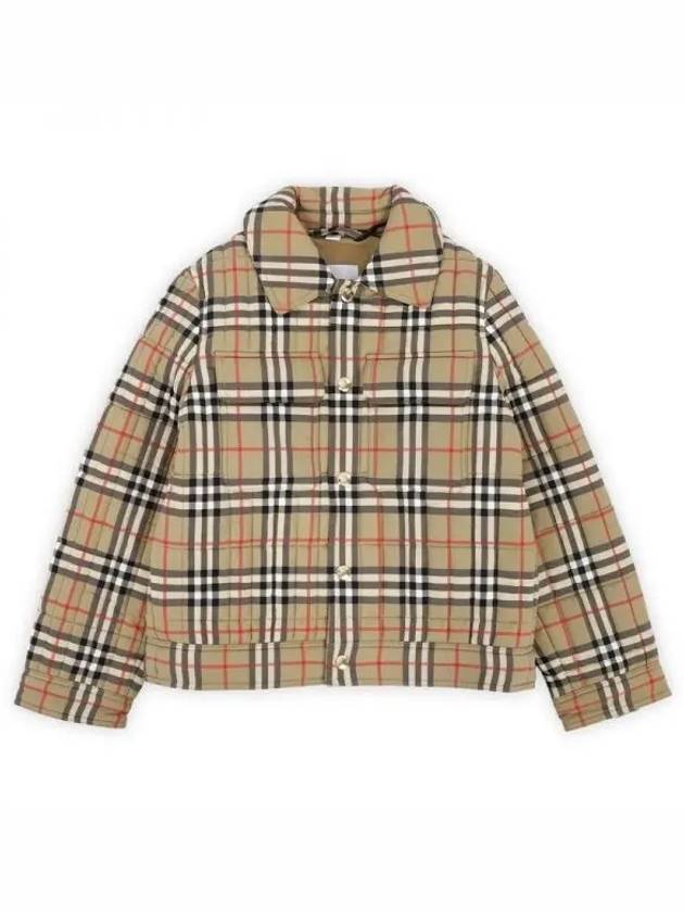 Kids Vintage Check Quilted Jacket Beige - BURBERRY - BALAAN 2