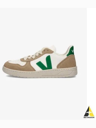 V10 Leather Sneakers White Emerald Sahara VX0503146 - VEJA - BALAAN 1