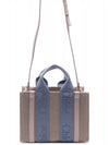 Woody Logo Small Tote Bag Blue - CHLOE - BALAAN 5