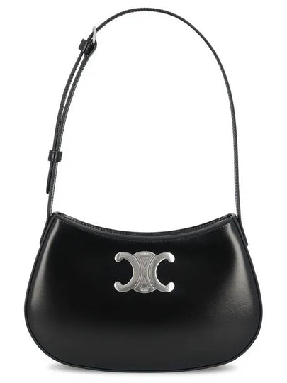 Tilly Medium Shiny Calfskin Shoulder Bag Black - CELINE - BALAAN 2