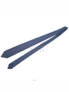 H logo tie marine blue color men s Faconnee twill - HERMES - BALAAN 5