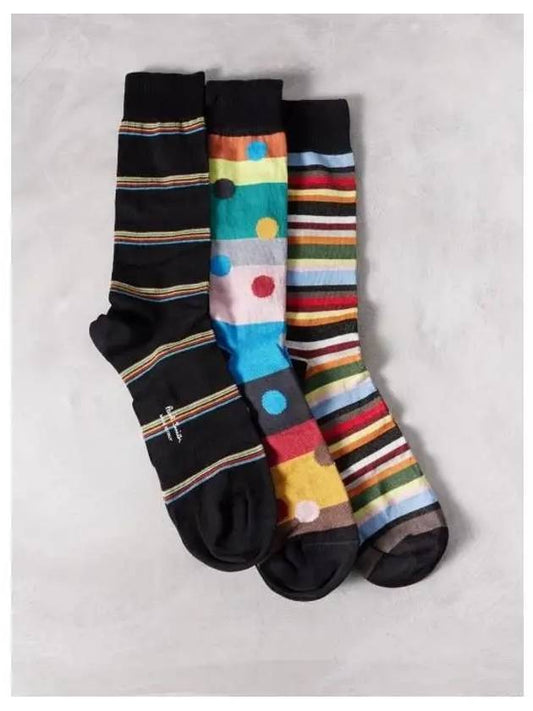 Signature Striped Cotton Socks Three Pack - PAUL SMITH - BALAAN 2