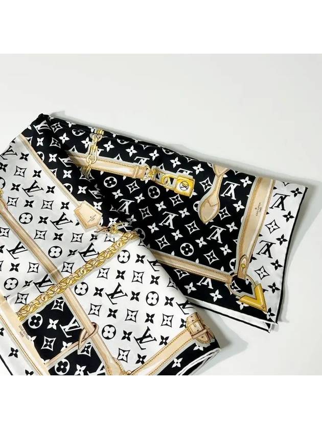 Monogram Confidential Square Scarf Black - LOUIS VUITTON - BALAAN 2