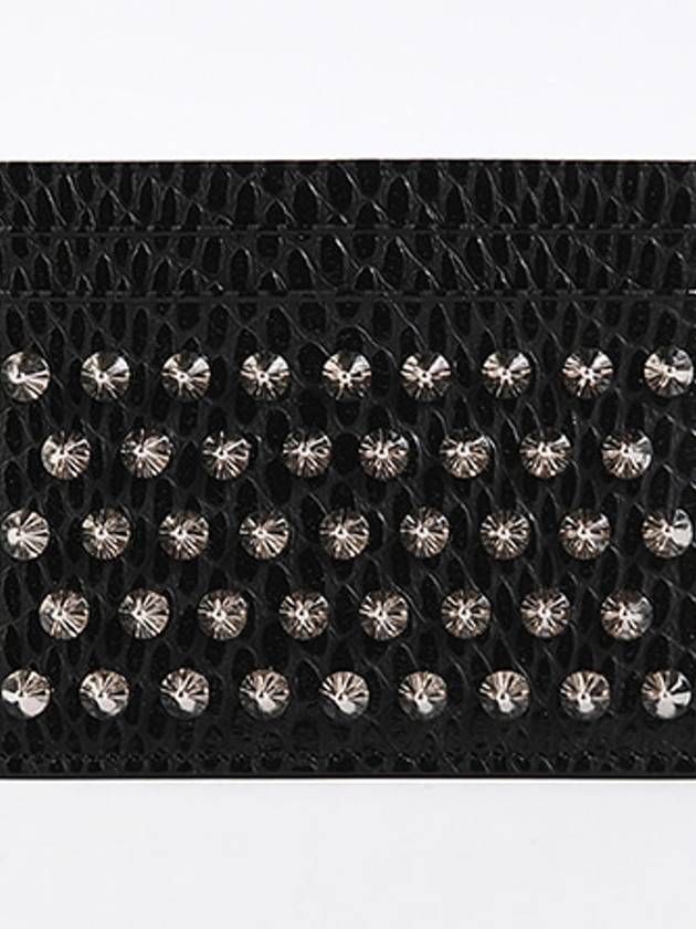 Chios Spike Card Wallet Black - CHRISTIAN LOUBOUTIN - BALAAN 3