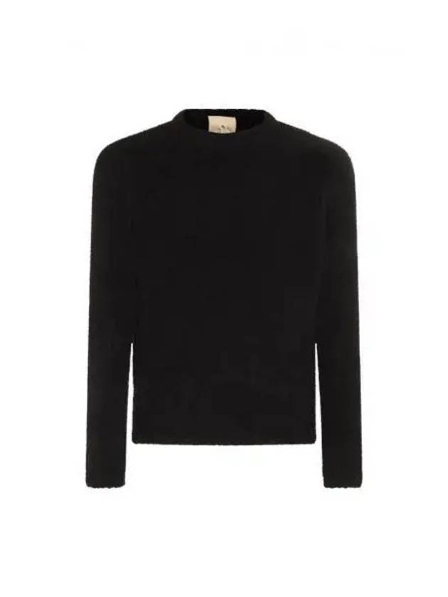 Crewneck Regular Fit Knit Top Black - TEN C - BALAAN 2