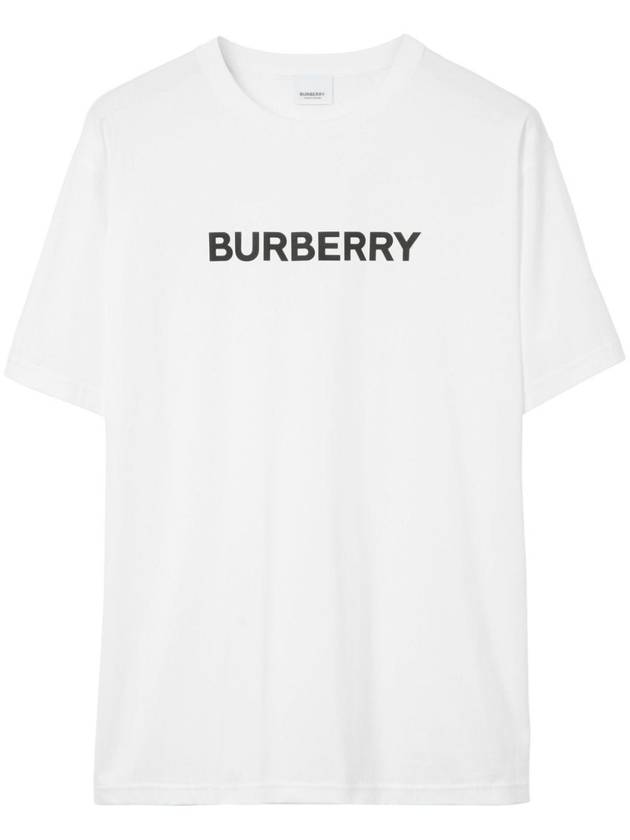 Logo Print Short Sleeve T-Shirt White - BURBERRY - BALAAN 2