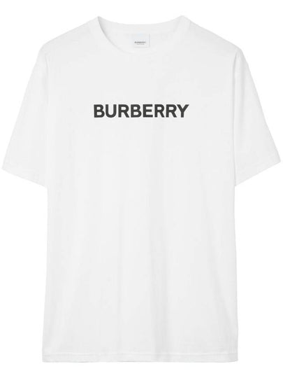 Logo Print Short Sleeve T-Shirt White - BURBERRY - BALAAN 2