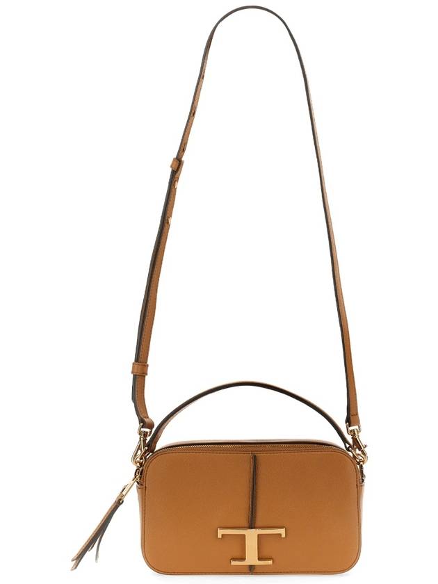 T Timeless Leather Cross Bag Brown - TOD'S - BALAAN 3