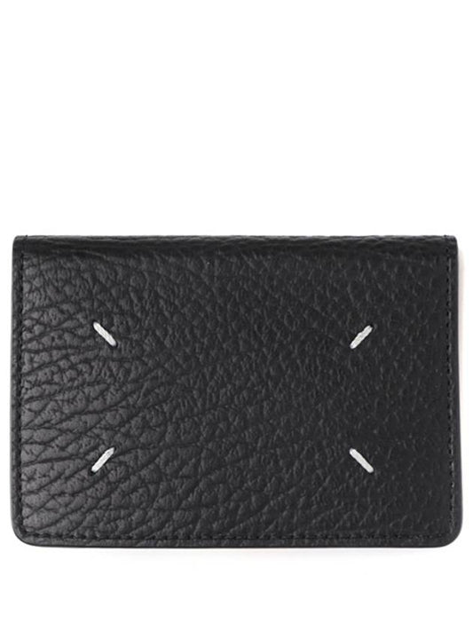 Bovine Leather Card Wallet Black - MAISON MARGIELA - BALAAN 2