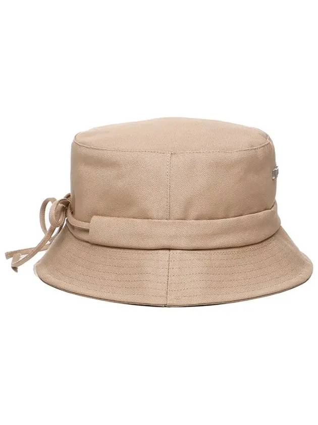 Le Bob Gadjo Bow Bucket Hat Beige - JACQUEMUS - BALAAN 3