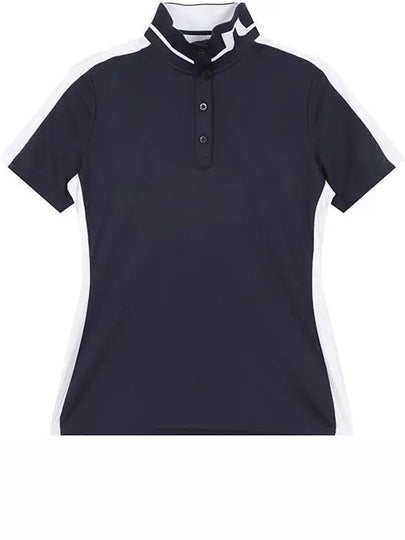 Women's PIP Short Sleeve Polo Shirt Navy - J.LINDEBERG - BALAAN 2