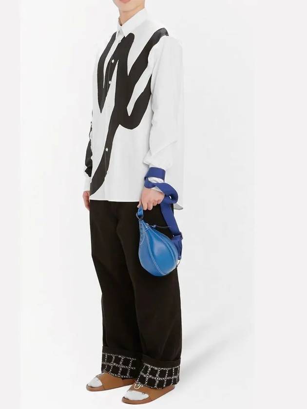 Logo Applique Long Sleeve Shirt White - JW ANDERSON - BALAAN.