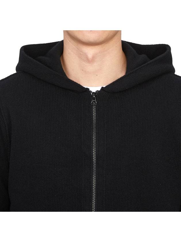 Compass Badge Zip-Up Hoodie Black - STONE ISLAND - BALAAN 7