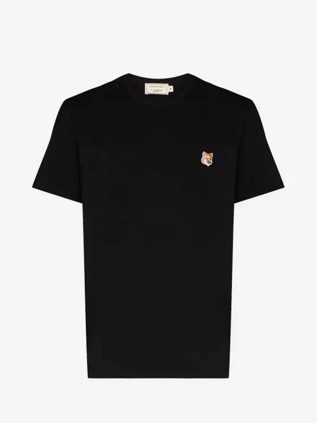 Fox Head Patch Classic Short Sleeve T-Shirt Black - MAISON KITSUNE - BALAAN 3